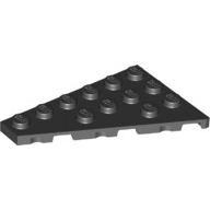 Lego destička roh 6x4 levý, černá (6258214)